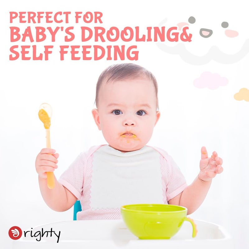 Orighty Burp Cloths for Baby 8 Pack - Super Soft & Absorbent Coral Fleece Baby Burp Cloth, 20x10 Inch Gentle Large Burping Rugs for Babies Sensitive Skin, Burping Cloths for Newborn Essential, White - Image 4